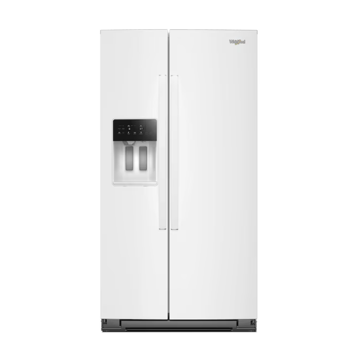 Whirlpool 20.85-cu ft Counter-Depth 36-in Wide Side-by-Side Refrigerator with Ice Maker ,Water and Ice Dispenser (White)