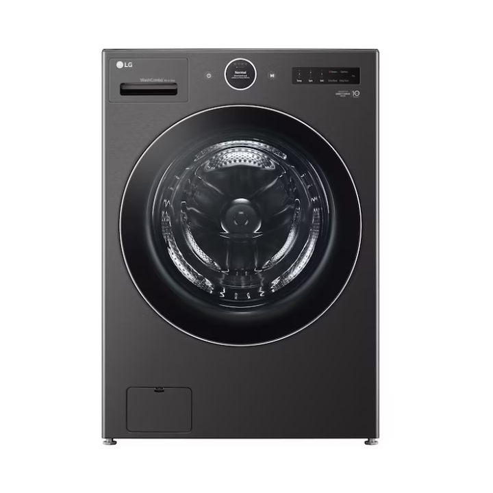 LG TurboWash360 5.0-cu ft Ventless All-In-One Washer Dryer Combo with Steam Cycle (Black Steel)