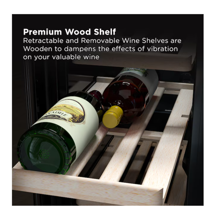 TCL 23.4-in W 20 -Bottles Stainless Stell Dual Zone Cooling Built-in/Freestanding Indoor Wine Cooler