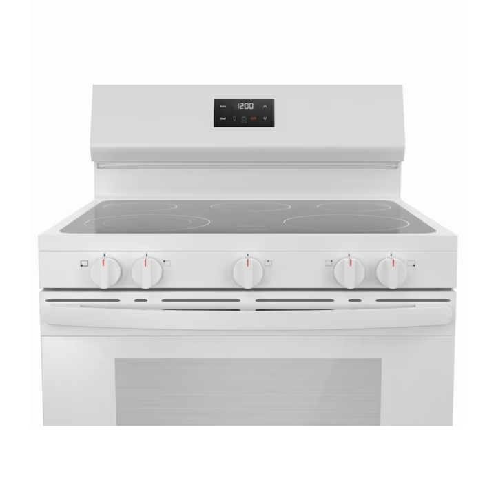 Frigidaire 30-in Glass Top 5 burners 5.3-cu ft Freestanding Electric Range (White)