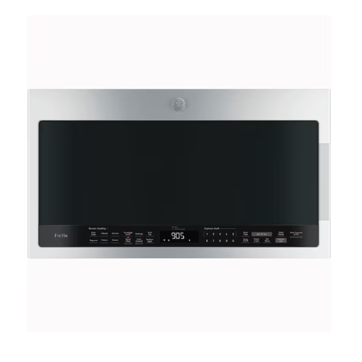 GE Profile 2.1 Cu. Ft. Stainless Steel Electric 1,000 watts Over-the-Range Microwave Oven with Sensor Cooking Controls