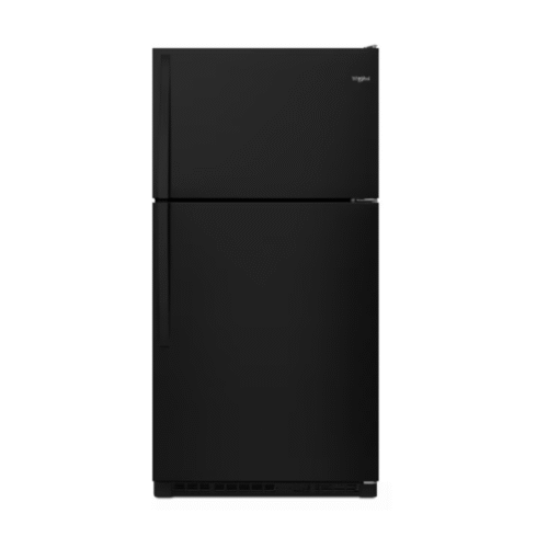 Whirlpool 20.5-cu ft Standard-Depth 33-in Wide Top-Freezer Refrigerator ( Black )