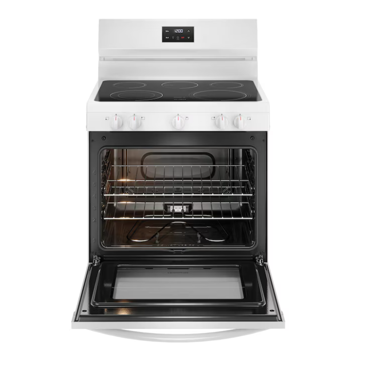 Frigidaire 30-in Glass Top 5 burners 5.3-cu ft Freestanding Electric Range (White)