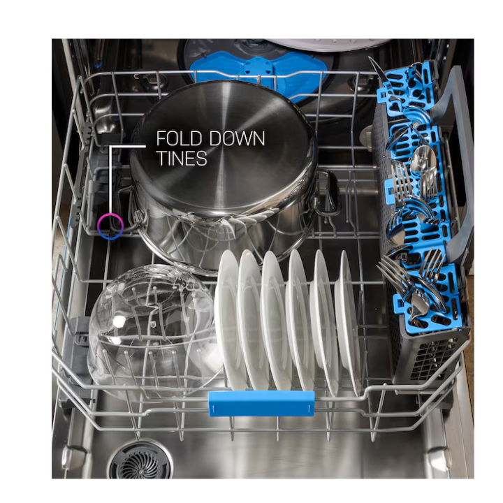 GE Profile 24-in Top Control Built-in Dishwasher ( Fingerprint Resistant Stainless Steel ) With Third Rack, Dry Boost , 42-Decibel