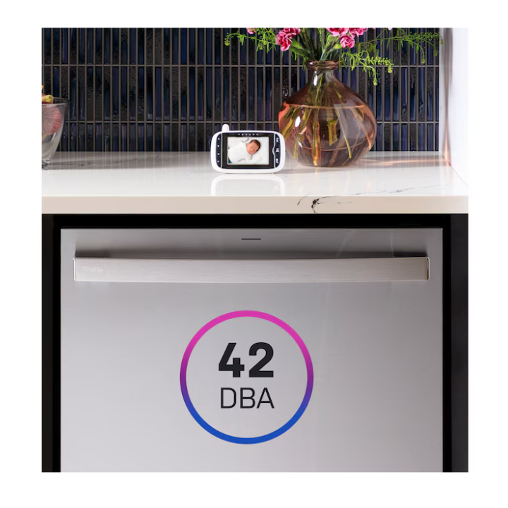 GE Profile 24-in Top Control Built-in Dishwasher ( Fingerprint Resistant Stainless Steel ) With Third Rack, Dry Boost , 42-Decibel