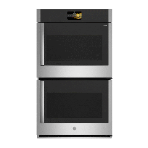 GE Profile 30 inch Double Electric Wall Oven with Air Fry Self + Steam Cleaning ( Stainless Steel )