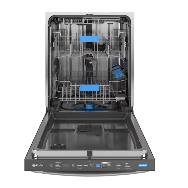 GE Profile 24-in Top Control Built-in Dishwasher ( Fingerprint Resistant Stainless Steel ) With Third Rack, Dry Boost , 42-Decibel