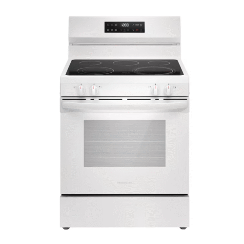 Frigidaire 30-in Glass Top 5 burners 5.3-cu ft Freestanding Electric Range ( White )