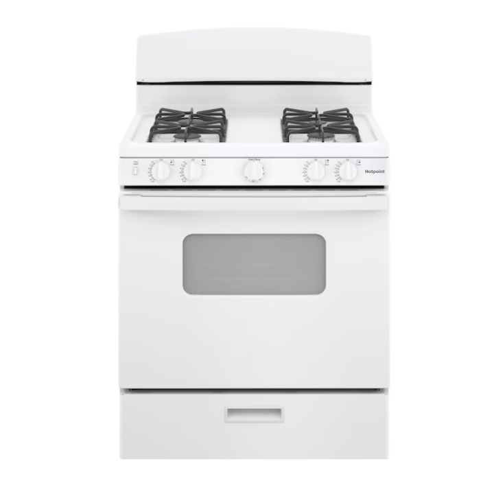 Hotpoint 30-in 4 burners 4.8-cu ft Freestanding Natural Gas Range ( White )