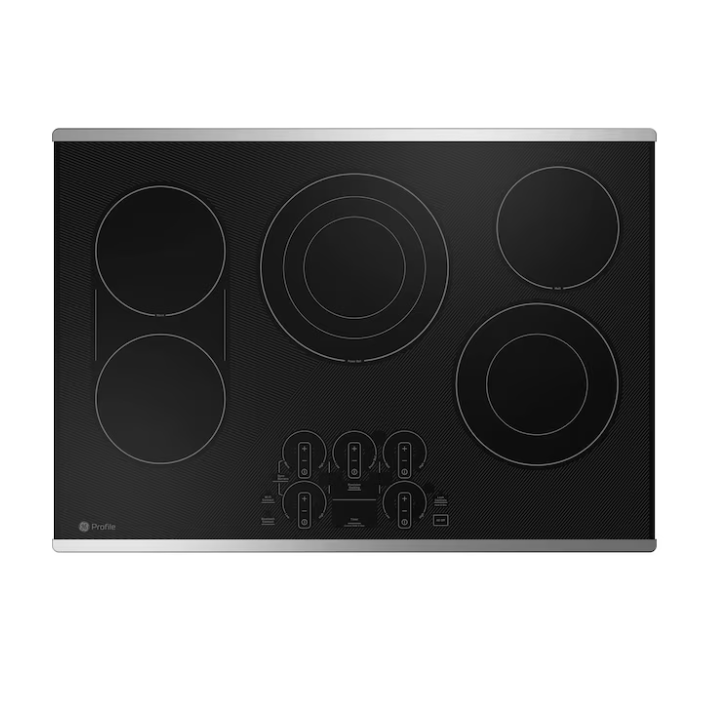 GE Profile 30 in. 5 Burner Element Smart Radiant Electric Cooktop in Stainless Steel