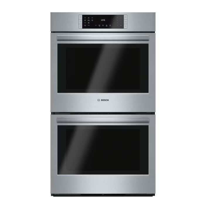 Bosch 800 Series 30 in Built-In Electric Convection Double Wall Oven in Stainless Steel w/ True Convection Cooking, Self-Clean