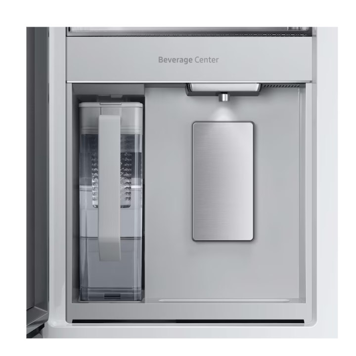 Samsung Bespoke AI Standard-Depth Beverage Center 29-cu ft 36-in Wide French Door Refrigerator with Dual Ice Maker and Door within Door ( Fingerprint Resistant Stainless Steel ) ENERGY STAR Certified