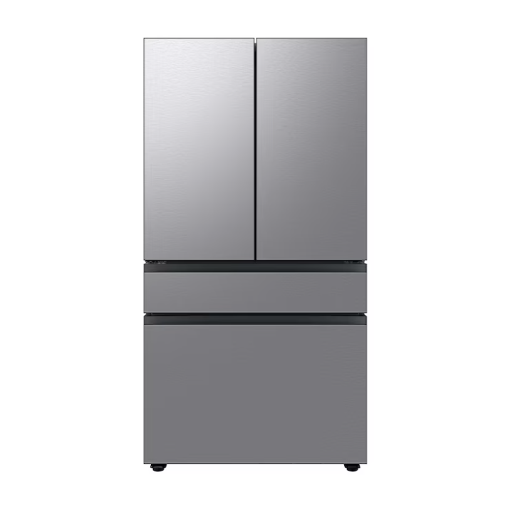 Samsung Bespoke AI Standard-Depth Beverage Center 29-cu ft 36-in Wide French Door Refrigerator with Dual Ice Maker and Door within Door ( Fingerprint Resistant Stainless Steel ) ENERGY STAR Certified