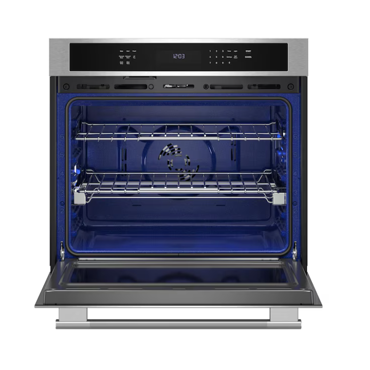 KitchenAid 30 inch Single Electric Wall Oven with Air Fry Single-fan and Self-cleaning ( PrintShield Stainless )