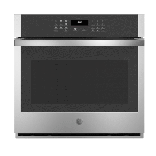 GE 30 inch Single Electric Wall Oven Self + Steam Cleaning ( Stainless Steel )