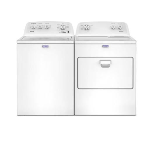 Maytag High Efficiency Agitator Small ( 3.8-cu ft ) Top-Load Washer &  7-cu ft Vented Gas Dryer ( White )