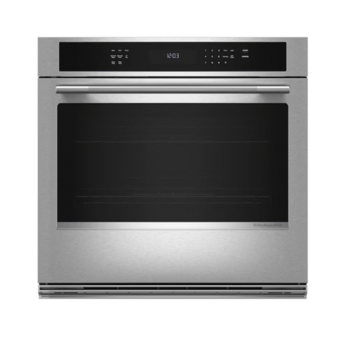 KitchenAid 30 inch Single Electric Wall Oven with Air Fry Single-fan and Self-cleaning ( PrintShield Stainless )
