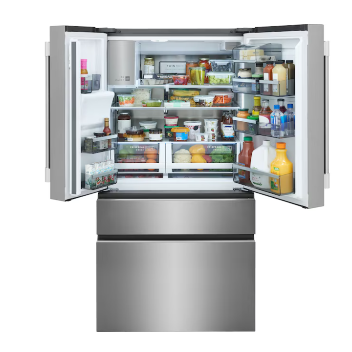 Frigidaire Professional Counter-Depth Professional 21.4-cu ft 36-in Wide French Door Refrigerator with Dual Ice Maker ( Smudge Proof Stainless Steel ) ENERGY STAR Certified