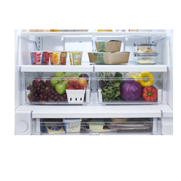 Frigidaire Standard-Depth 28.8-cu ft 36-in Wide French Door Refrigerator with Ice Maker ( Smudge-Proof Stainless Steel ) ENERGY STAR Certified