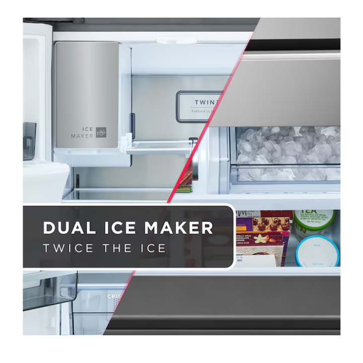Frigidaire Professional Counter-Depth Professional 21.4-cu ft 36-in Wide French Door Refrigerator with Dual Ice Maker ( Smudge Proof Stainless Steel ) ENERGY STAR Certified